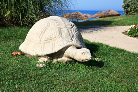 Sculpture turtles. Mediterranean Sea in the Turkey.の写真素材