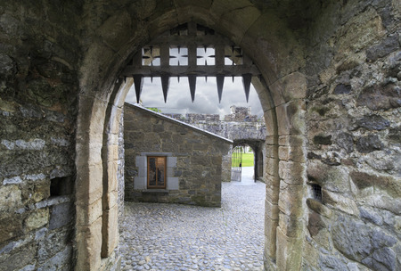 Cahir, Ireland - August 22, 2014: Cahir Castle one of the largest castles in Ireland.のeditorial素材