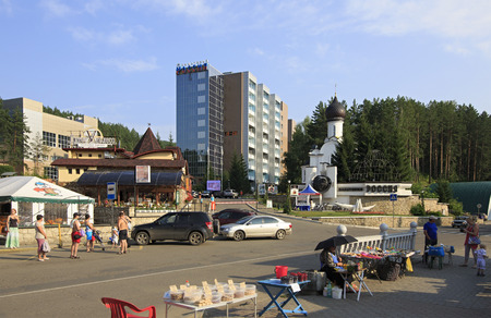 Belokurikha, Russia - August 02, 2013: Belokurikha - the most famous Siberian health resort.のeditorial素材