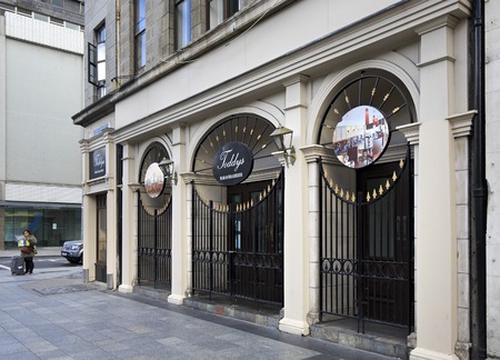 Dublin, Ireland - August 19, 2014: different architecture of the city Dublin.のeditorial素材