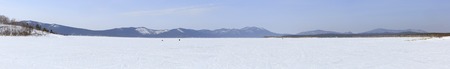 Panorama Schuchye Lake in the National Park Burabay.の写真素材