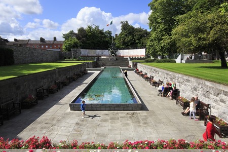 Dublin, Ireland - August 19, 2014: Garden of Remembrance in the Dublinのeditorial素材