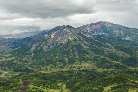 Kronotsky Nature Reserve on Kamchatka Peninsula. View from the helicopter.の写真素材
