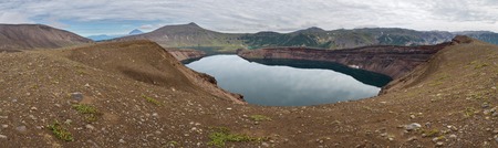 Lake in the Caldera volcano Ksudach. South Kamchatka Nature Park.の写真素材