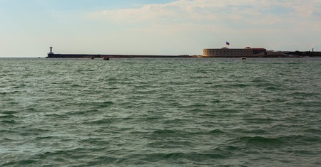 Sevastopol, Russia - June 09, 2016: Konstantinovskaya battery covered entrance to Sevastopol bay the enemy ships.のeditorial素材