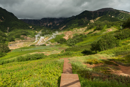 Famous Valley of Geysers. Kronotsky Nature Reserve on Kamchatka Peninsula.の写真素材