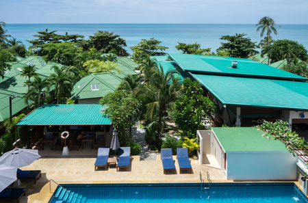 Koh Samui Island, Thailand - June 20, 2017: Territory of hotel Lamai Coconut Beach Resortのeditorial素材