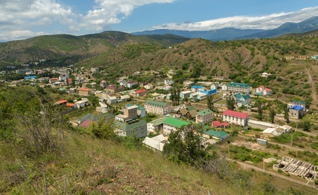 Settlement in the mountains of the Crimean peninsulaの写真素材