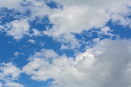 Beautiful blue sky with a cumulus cloudsの写真素材