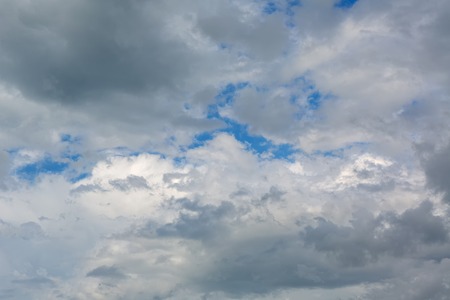Beautiful blue sky with a cumulus clouds