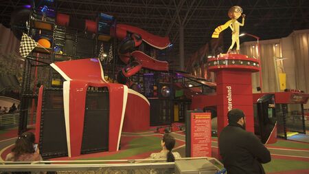 Abu Dhabi, UAE - April 04, 2018: Junior training camp play area in Ferrari World Abu Dhabiのeditorial素材