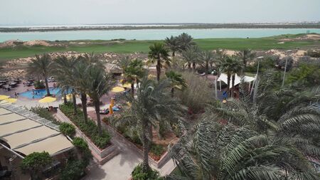 Abu Dhabi, UAE - April 03, 2018: Area of hotel Park Inn by Radisson Abu Dhabi Yas Islandのeditorial素材