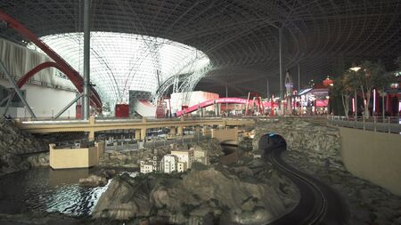 Abu Dhabi, UAE - April 04, 2018: Attraction RC Challenge in the theme park Ferrari World Abu Dhabiのeditorial素材
