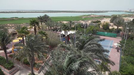 Abu Dhabi, UAE - April 03, 2018: Area of hotel Park Inn by Radisson Abu Dhabi Yas Islandのeditorial素材