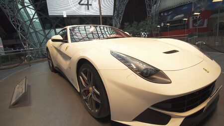 Abu Dhabi, UAE - April 04, 2018: Exhibition car in a theme park Ferrari World Abu Dhabiのeditorial素材