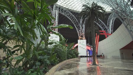 Abu Dhabi, UAE - April 04, 2018: Ferrari World Abu Dhabi on Yas Islandのeditorial素材