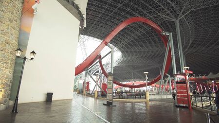 Abu Dhabi, UAE - April 04, 2018: Ferrari World Abu Dhabi on Yas Islandのeditorial素材