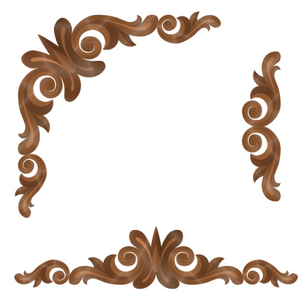 Wood frame for design of letters and other sitesのイラスト素材