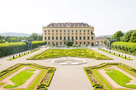 Privy garden of Schonbrunn Palace in Wien, Austriaのeditorial素材