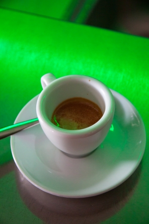 Cup of expresso coffee at the barの写真素材