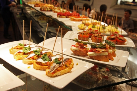 Some tapas in a bar in Espanaの写真素材