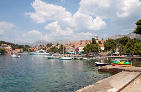 The small village of Cavtat in Croatiaの写真素材