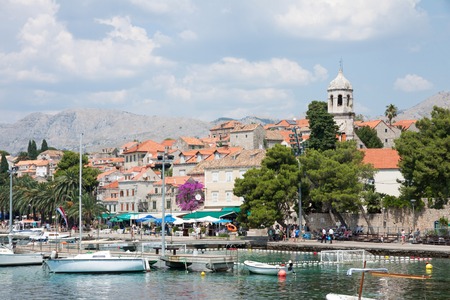 CAVTAT, CROATIA - JULY 21, 2013  The small exclusive village and marina of Cavtat in Croatiaのeditorial素材