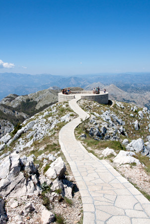 The view point of Lovchen in Montenegroのeditorial素材