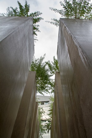BERLIN, GERMANY - SEPTEMBER 09, 2013  Holocaust Memorial in the center of Berlin to remember the Jewish victims of the Holocaustのeditorial素材