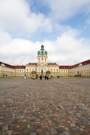 The Carlottenburg Palace in Berlin with tuorists, Germanyのeditorial素材