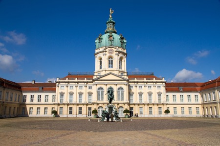 The Carlottenburg Palace in Berlin with tuorists, Germanyのeditorial素材