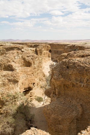 The Sesriem canyon in Sossusvlei, Namibiaの写真素材