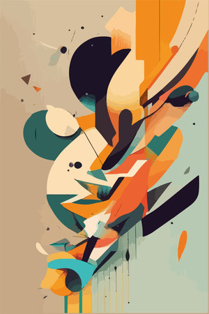 Abstract colorful background with a lot of geometric elements. vector illustration.のイラスト素材