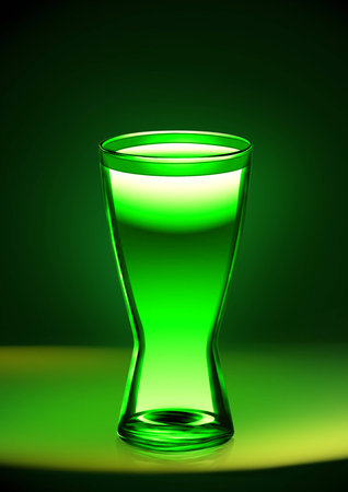 A tall glass cupの写真素材