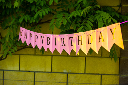 holiday, flags, guests, cake candles