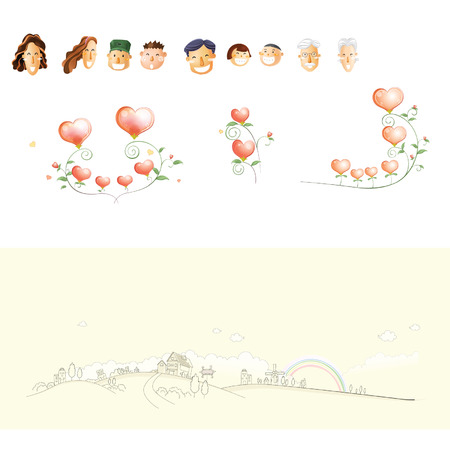 Line illustrationsのイラスト素材