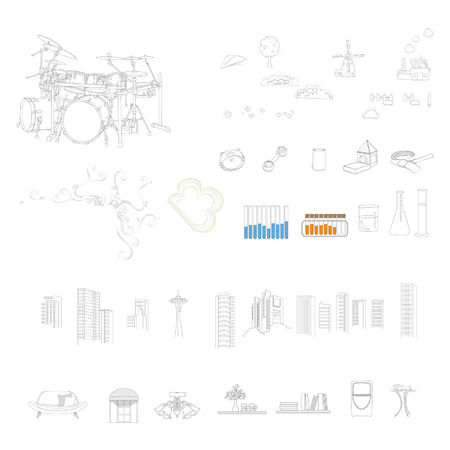 Line illustrationsのイラスト素材