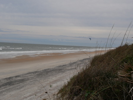 dune grass beach kiteの写真素材