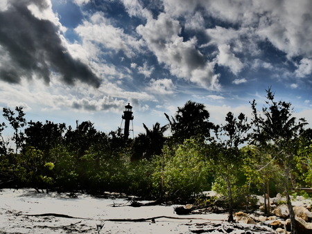 lighthouse lonly islandの写真素材