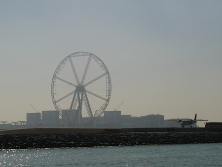 Hangar and eye in Dubaiの写真素材