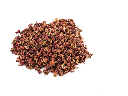 Szechuan pepper on the white の写真素材