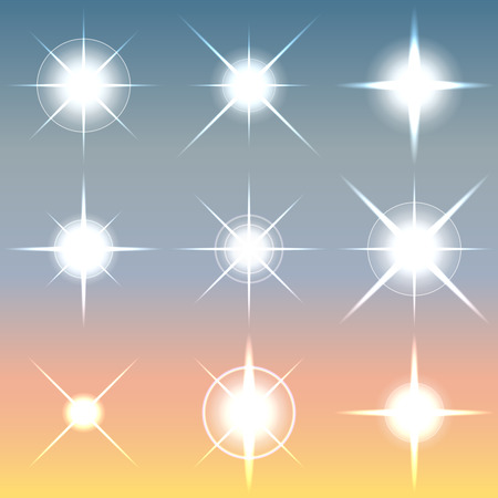 Vector lens flares Set collection 88のイラスト素材