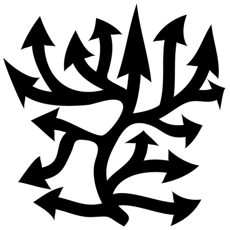 Black arrows - vector Vector illustrationのイラスト素材