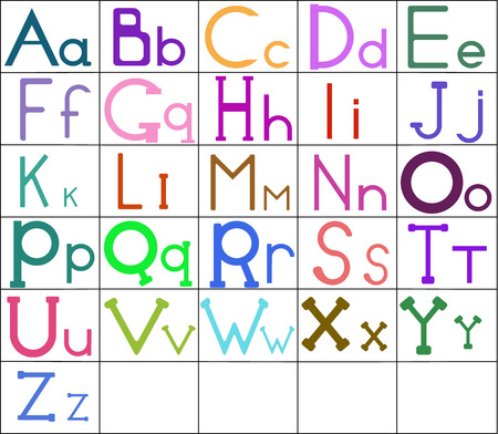 Vector Alphabet Set Image  color 1のイラスト素材