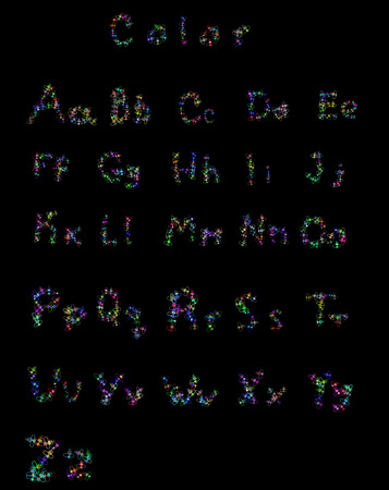 Elegant style font set Vector illustrationのイラスト素材