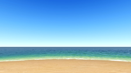 Beach and tropical sea. EPS10 vector imageのイラスト素材