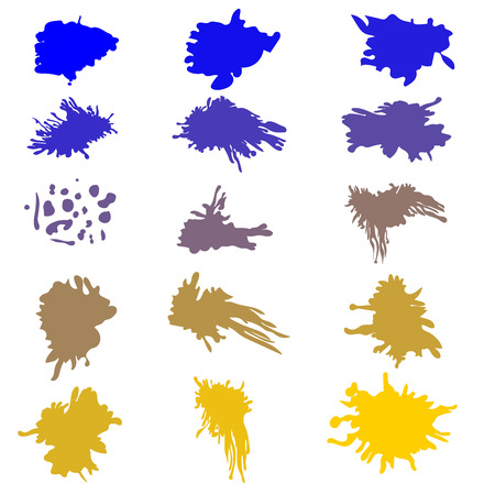 Watercolor splashes set のイラスト素材