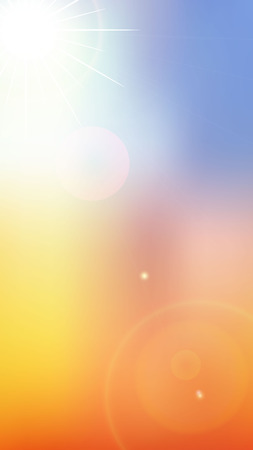 Summer background with sun silhouette のイラスト素材