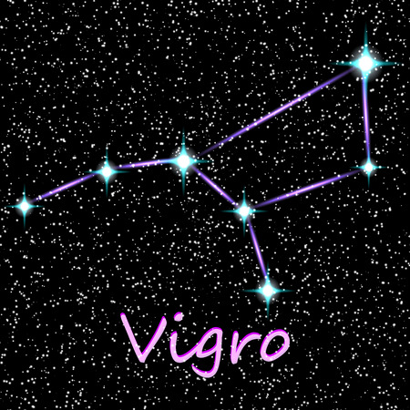 horoscopes bright stars in cosmos.のイラスト素材