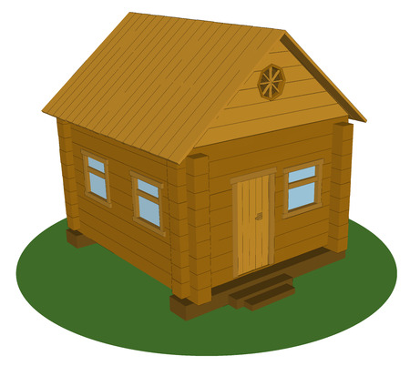 Vector  illustration of a beautiful summer villageのイラスト素材